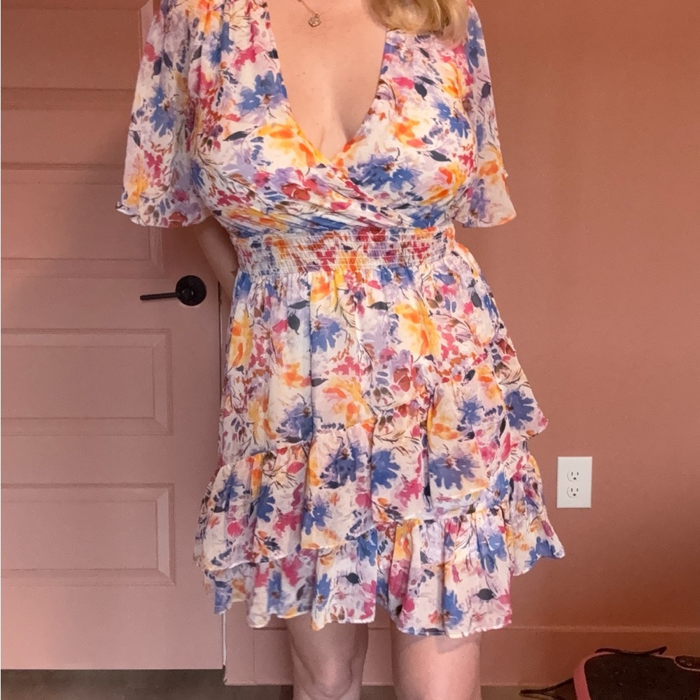 Laundry By Shelli Segal Multicolor Floral Mini Dress